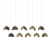 Hubbardton Forge 131205-SKT-LONG-84-14-GG0711 - Brooklyn 10-Light Double Shade Pendant