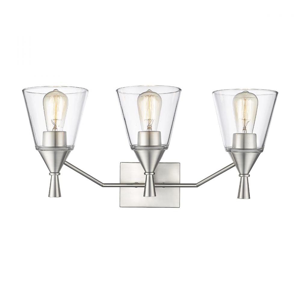 Artini 3-Light Vanity Brushed Nickel