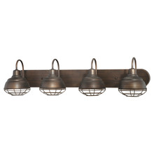 Millennium 5424-RBZ - Neo-Industrial 4-Light Vanity Rubbed Bronze