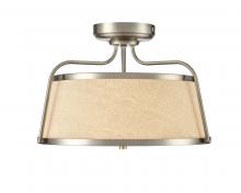 Millennium 78201-BN - Selectable 3 CCT Integrated LED Semi-Flush Ceiling Mount Brushed Nickel