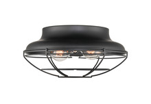 Millennium 5382-MB - 2-Light Outdoor Flush Mount Matte Black