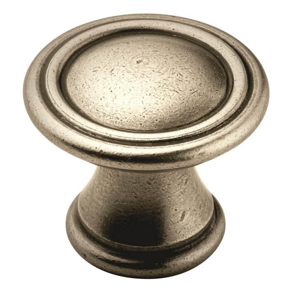 Vasari 1-3/16 in (30 mm) Diameter Antique Nickel Cabinet Knob