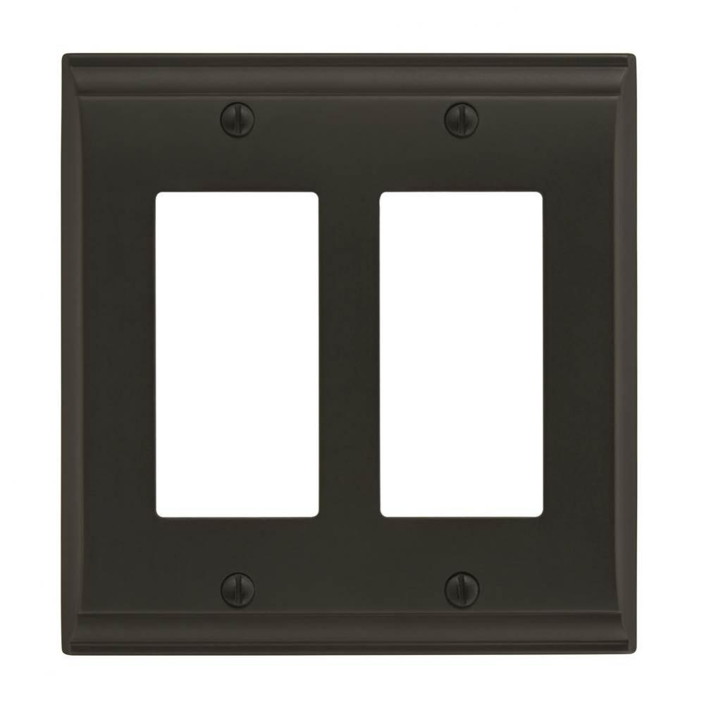 Candler 2 Rocker Black Bronze Wall Plate