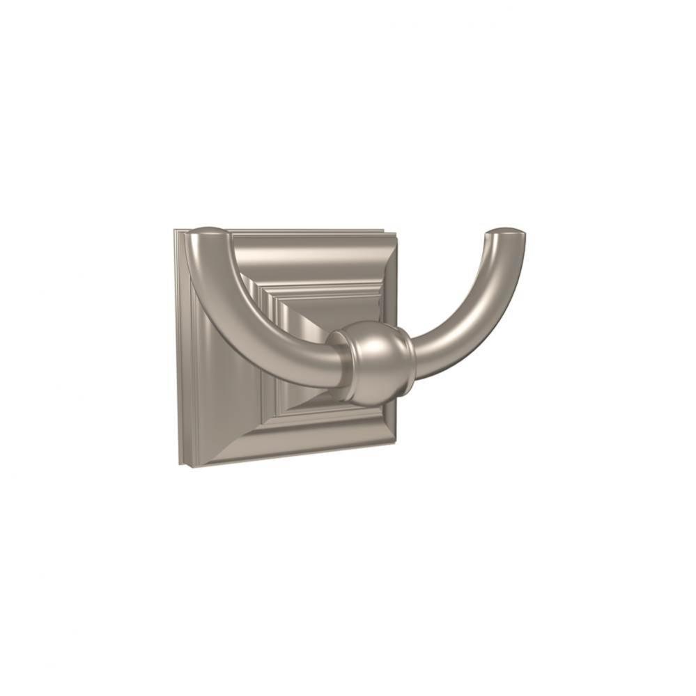 Markham Double Prong Robe Hook in Brushed Nickel