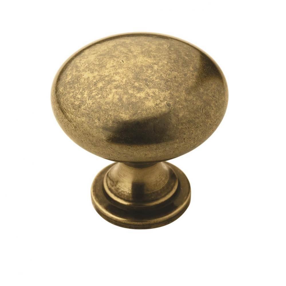 Allison Value 1-1/4 in (32 mm) Diameter Burnished Brass Cabinet Knob