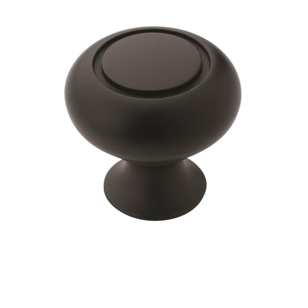 Allison Value 1-1/4 in (32 mm) Diameter Flat Black Cabinet Knob