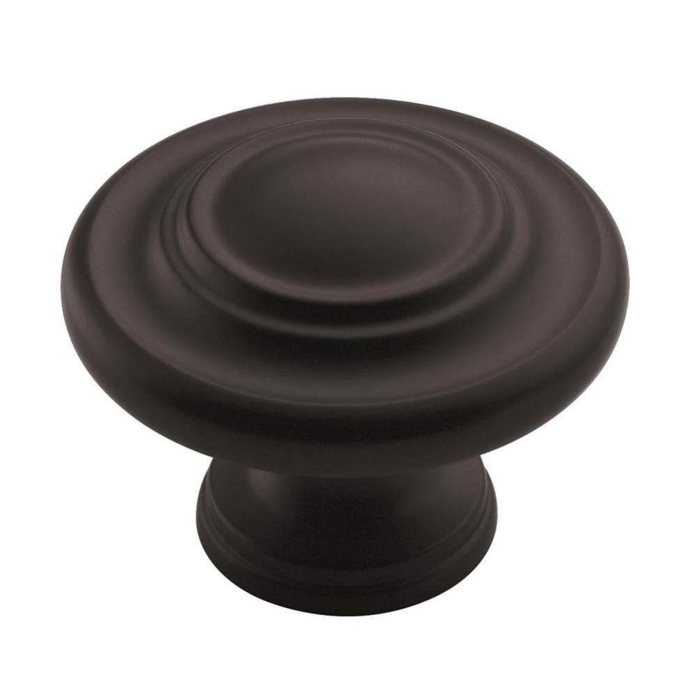 Inspirations 1-3/4 in (44 mm) Diameter Flat Black Cabinet Knob