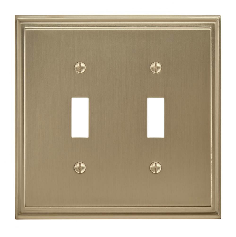 Mulholland 2 Toggle Golden Champagne Wall Plate