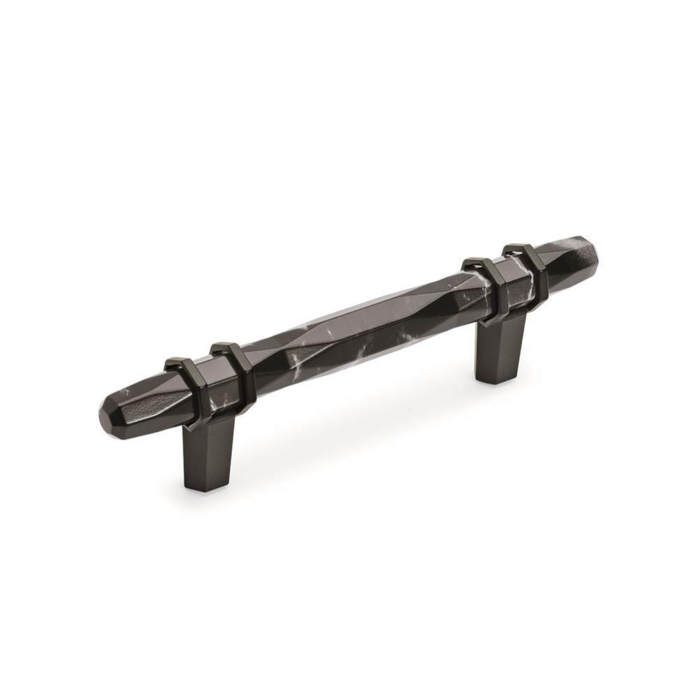 Carrione 3-3/4 in (96 mm) Center-to-Center Marble Black/Black Bronze Cabinet Pull