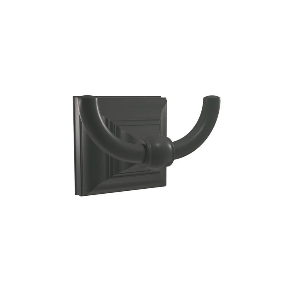 Markham Double Prong Robe Hook in Matte Black