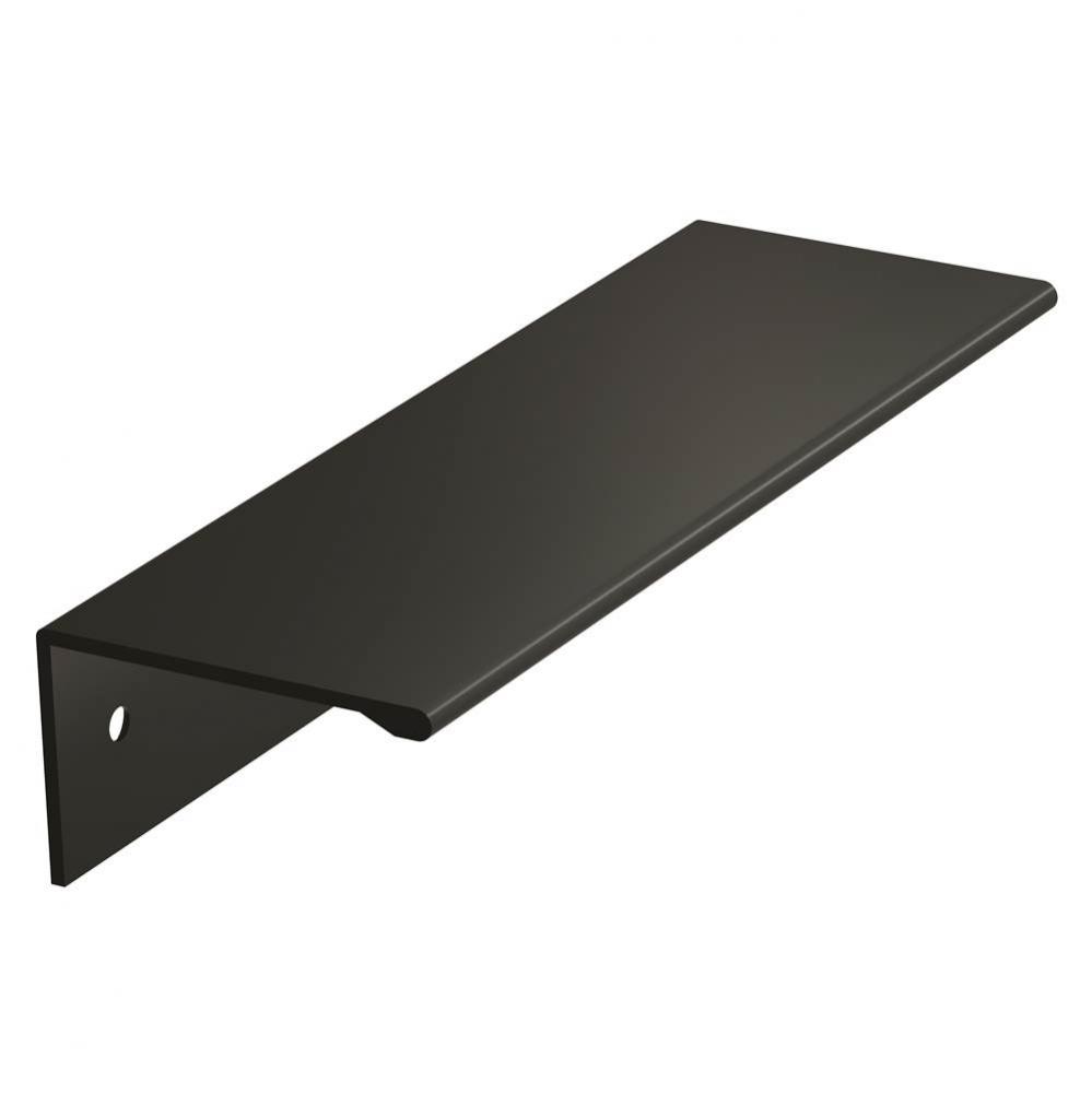 Edge Pull 3-3/4 in (96 mm) Center-to-Center Flat Black Cabinet Pull