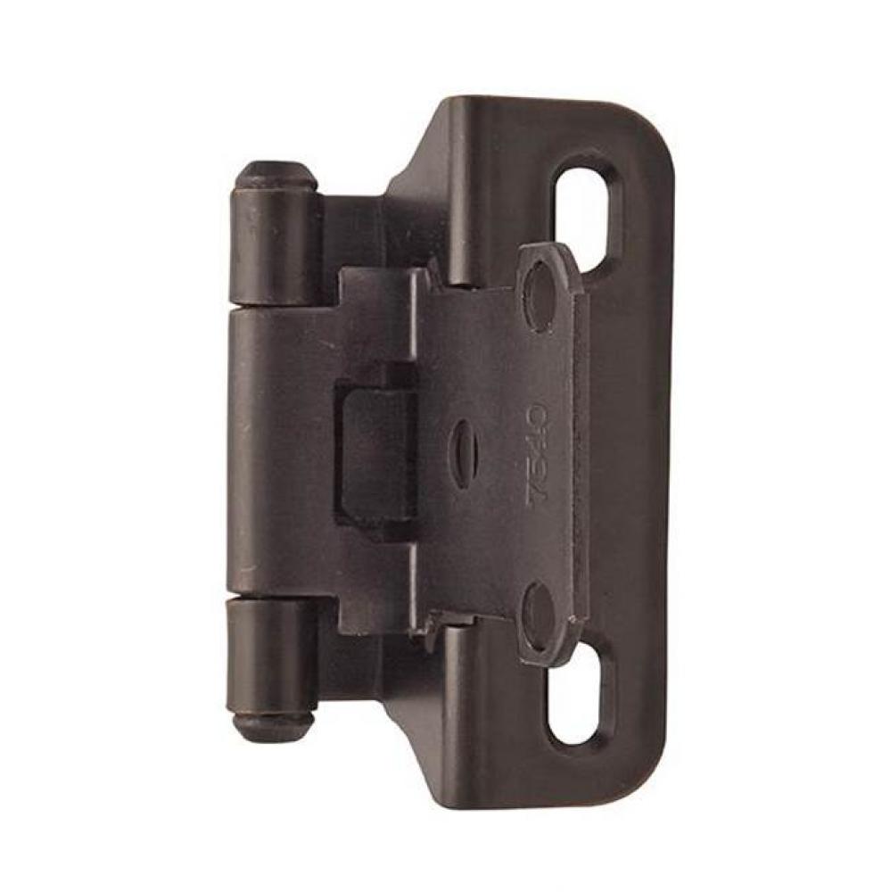 1/4 in (6 mm) Overlay Self-Closing, Partial Wrap Oil-Rubbed Bronze Hinge - 2 Pack