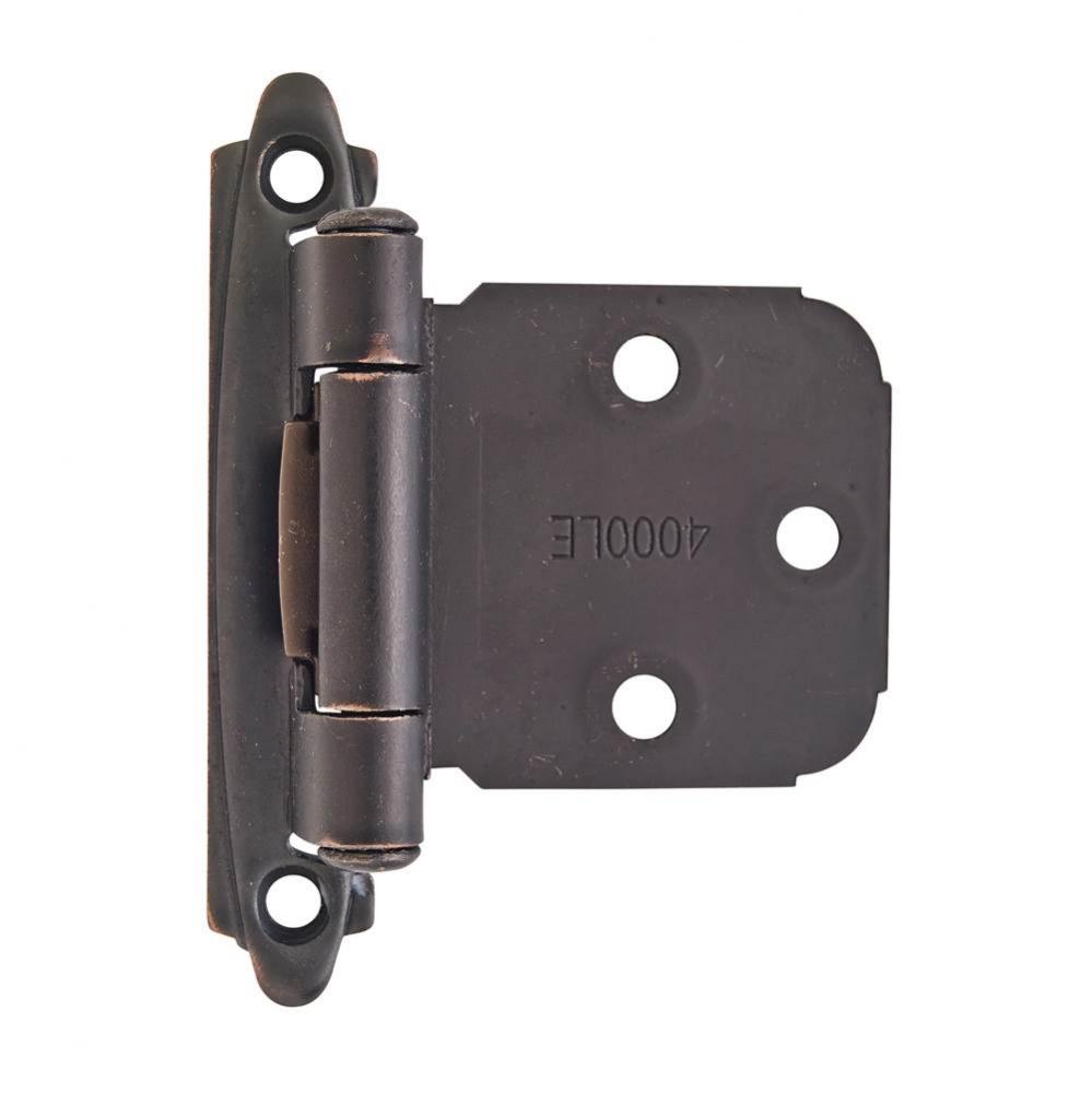 Variable Overlay Self-Closing, Face Mount Oil-Rubbed Bronze Hinge - 2 Pack