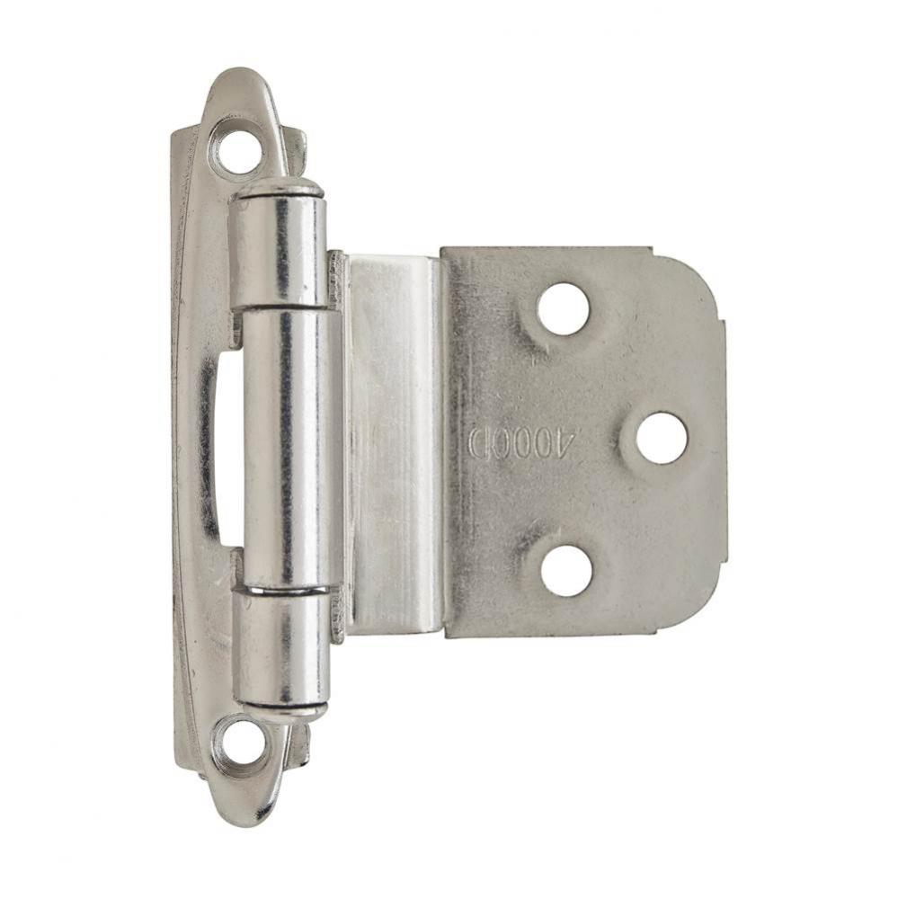 3/8in (10 mm) Inset Self-Closing, Face Mount Antique Brass Hinge - 2 Pack