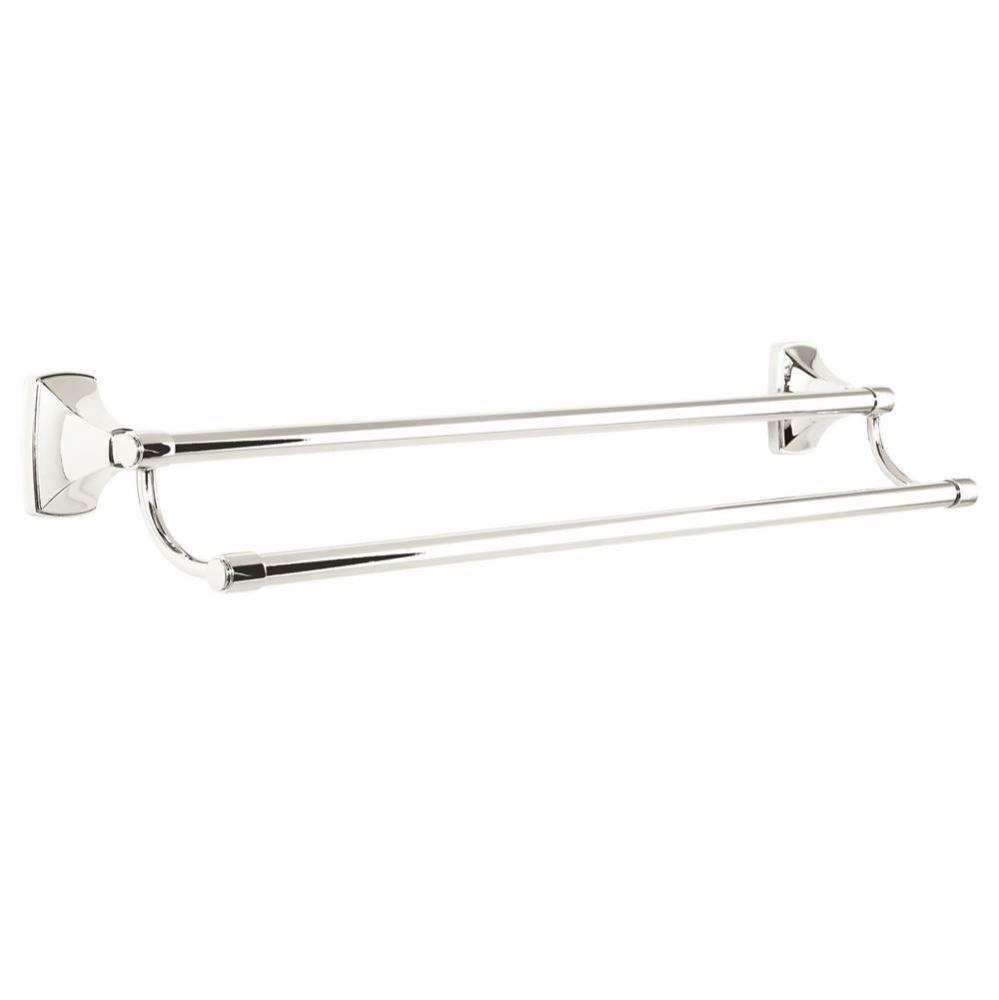 Clarendon 24 in (610 mm) Double Towel Bar in Polished Chrome