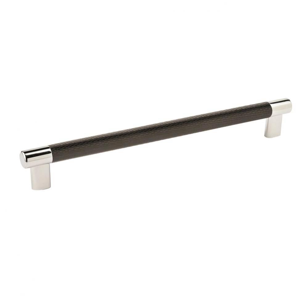 Esquire 10-1/16 in (256 mm) Center-to-Center Polished Nickel/Black Bronze Cabinet Pull