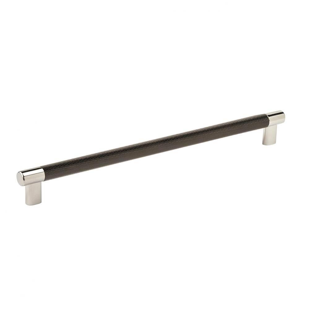 Esquire 12-5/8 in (320 mm) Center-to-Center Polished Nickel/Black Bronze Cabinet Pull