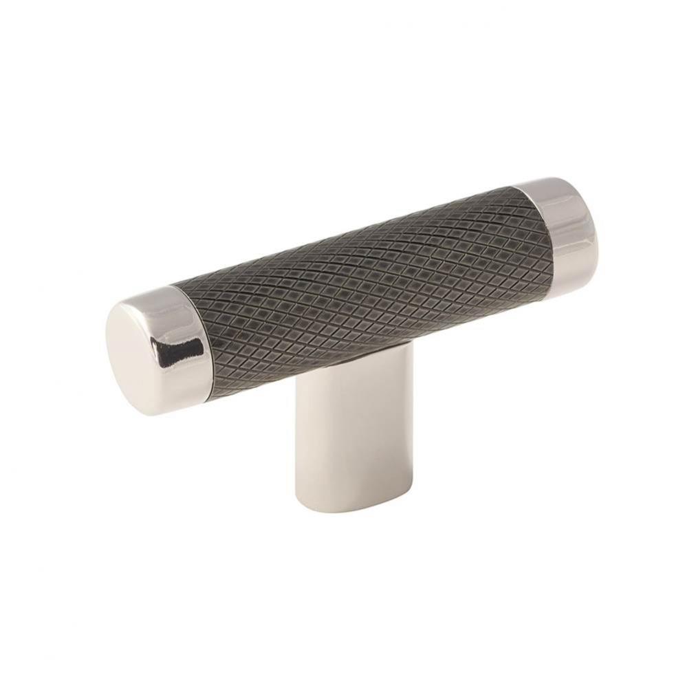 Esquire 2-5/8 in (67 mm) Length Polished Nickel/Gunmetal Cabinet Knob