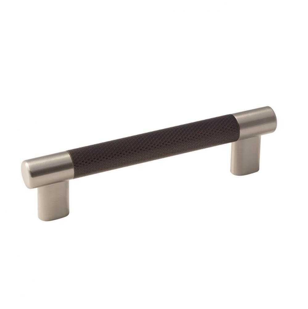 Esquire 5-1/16 in (128 mm) Center-to-Center Satin Nickel/Oil-Rubbed Bronze Cabinet Pull