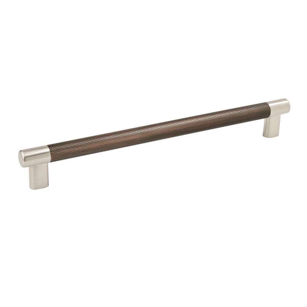 Esquire 10-1/16 in (256 mm) Center-to-Center Satin Nickel/Oil-Rubbed Bronze Cabinet Pull