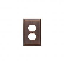 Amerock BP36522ORB - WALLPLATE-MULHOLLAND-2 PLUG OUTLET-ORB