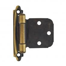 Amerock BPR7629AE - Variable Overlay Self-Closing, Face Mount Antique Brass Hinge - 2 Pack