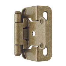 Amerock BPR7550BB - 1/2in (13 mm) Overlay Self-Closing, Partial Wrap Burnished Brass Hinge - 2 Pack