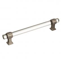 Amerock BP36656CG10 - Glacio 6-5/16 in (160 mm) Center-to-Center Clear/Satin Nickel Cabinet Pull