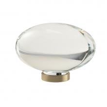 Amerock BP36651CBBZ - Glacio 1-3/4 in (44 mm) Length Clear/Golden Champagne Cabinet Knob