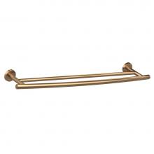 Amerock BH26545BBZ - Arrondi 24 in (610 mm) Double Towel Bar in Brushed Bronze/Golden Champagne