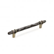 Amerock BP36650MBKBBZ - Carrione 6-5/16 in (160 mm) Center-to-Center Marble Black/Golden Champagne Cabinet Pull