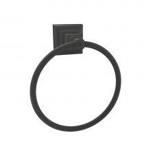 Amerock BH26511MB - Markham 6-7/8 in (175 mm) Length Towel Ring in Matte Black