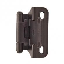 Amerock BPR7566ORB - 1/4 in (6 mm) Overlay Self-Closing, Partial Wrap Oil-Rubbed Bronze Hinge - 2 Pack