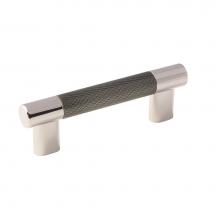 Amerock BP36557PNGM - Esquire 3in and 3-3/4 in (76mm and 96 mm) Center-to-Center Polished Nickel/Gunmetal Cabinet Pull