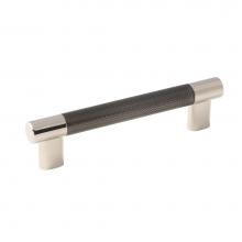 Amerock BP36558PNGM - Esquire 5-1/16 in (128 mm) Center-to-Center Polished Nickel/Gunmetal Cabinet Pull