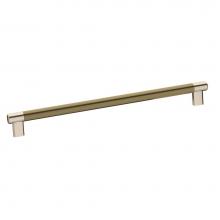 Amerock BP36561PNBBZ - Esquire 12-5/8 in (320 mm) Center-to-Center Polished Nickel/Golden Champagne Cabinet Pull