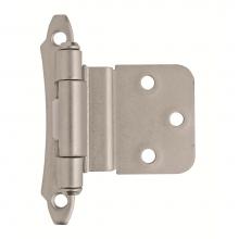 Amerock BPR7928G10 - 3/8in (10 mm) Inset Self-Closing, Face Mount Satin Nickel Hinge - 2 Pack