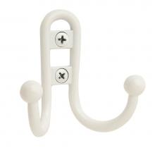 Amerock H55457GW - Double Prong White Robe Hook