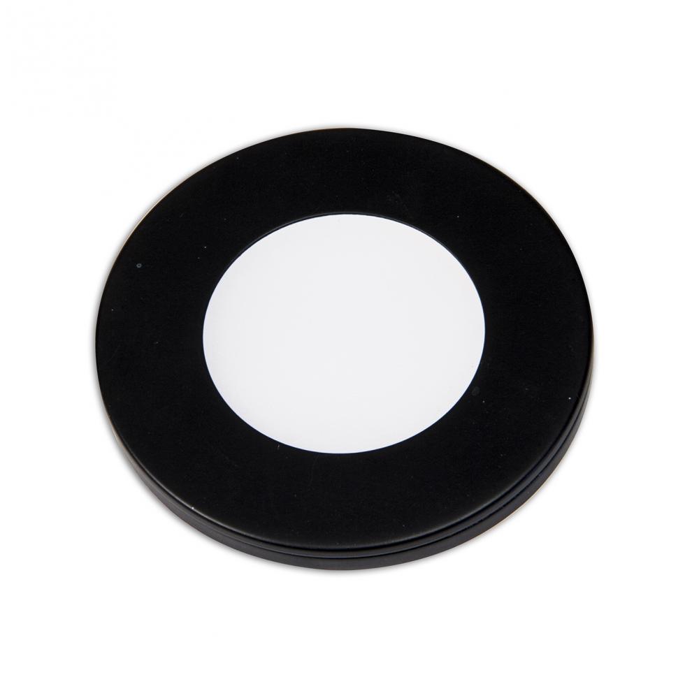 24VDC Surface/Recess Mount LED Slim Puck 3000K, Black