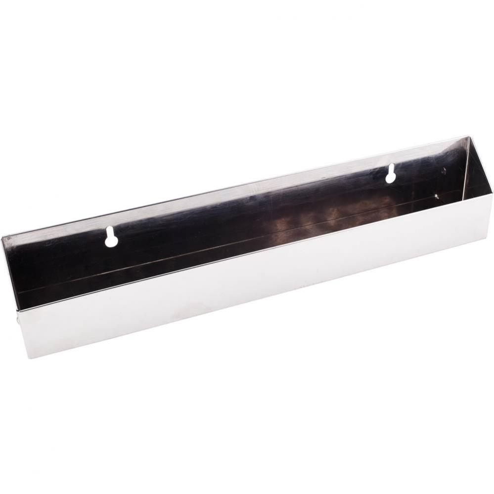 14'' Slim Depth Stainless Steel Tip-Out Tray for Sink Front