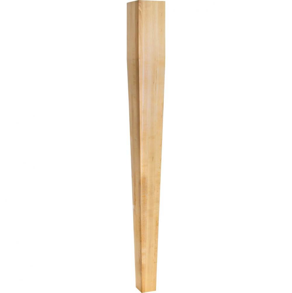 3-1/2'' W x 3-1/2'' D x 35-1/2'' H Oak Square Tapered Post