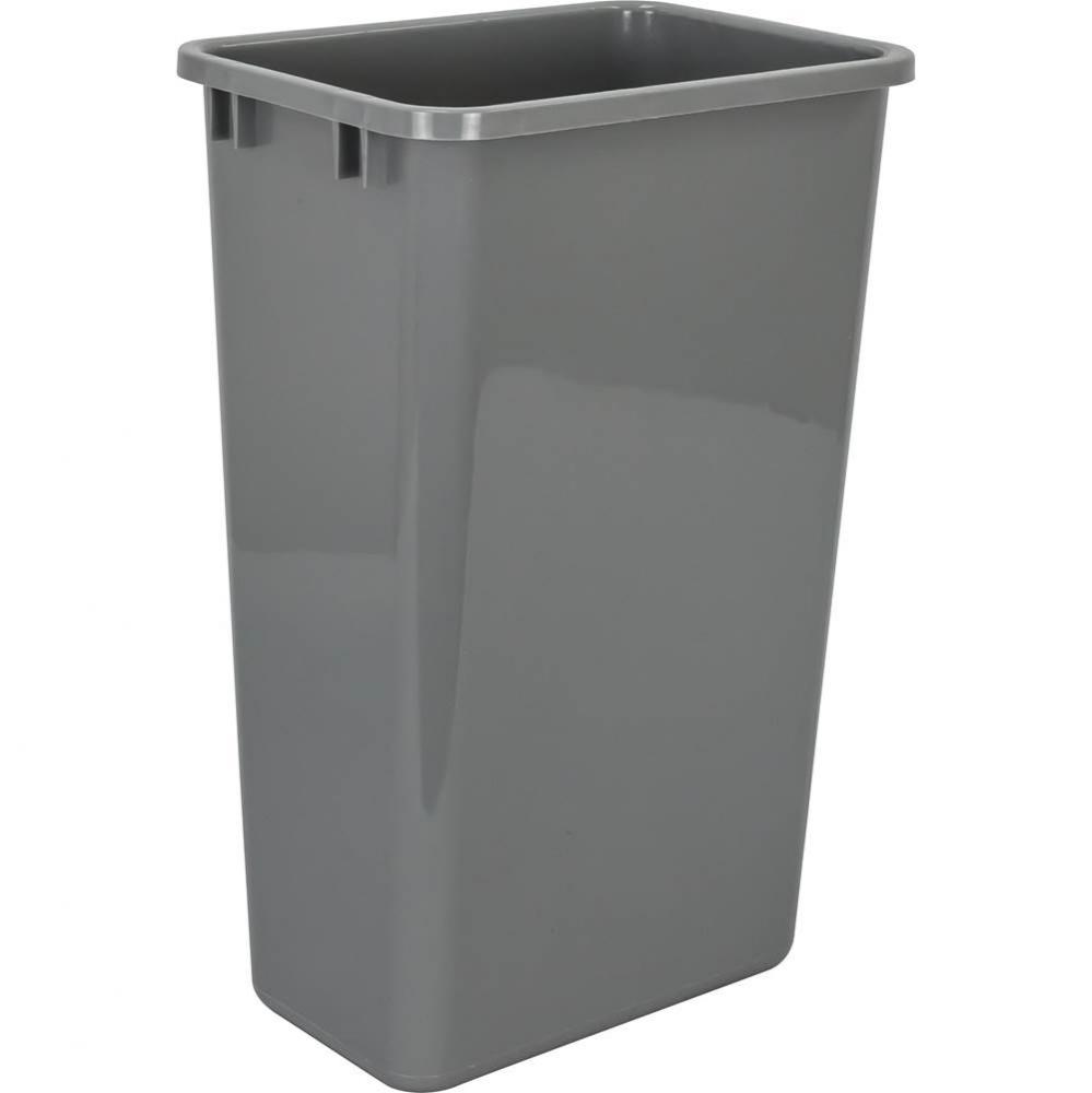 Box of 4  Grey 50 Quart Plastic Waste Containers