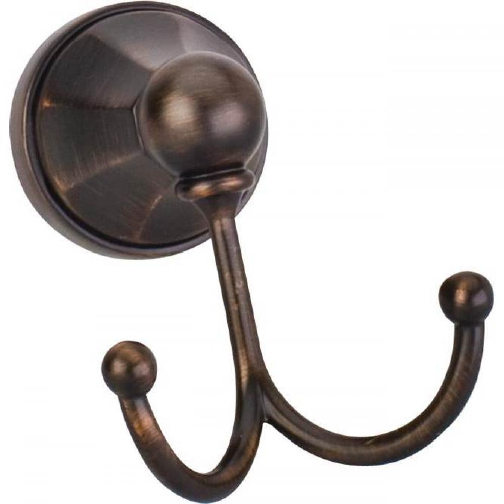 Newbury Brushed Oil Rubbed Bronze Double Robe Hook - Retail Packaged