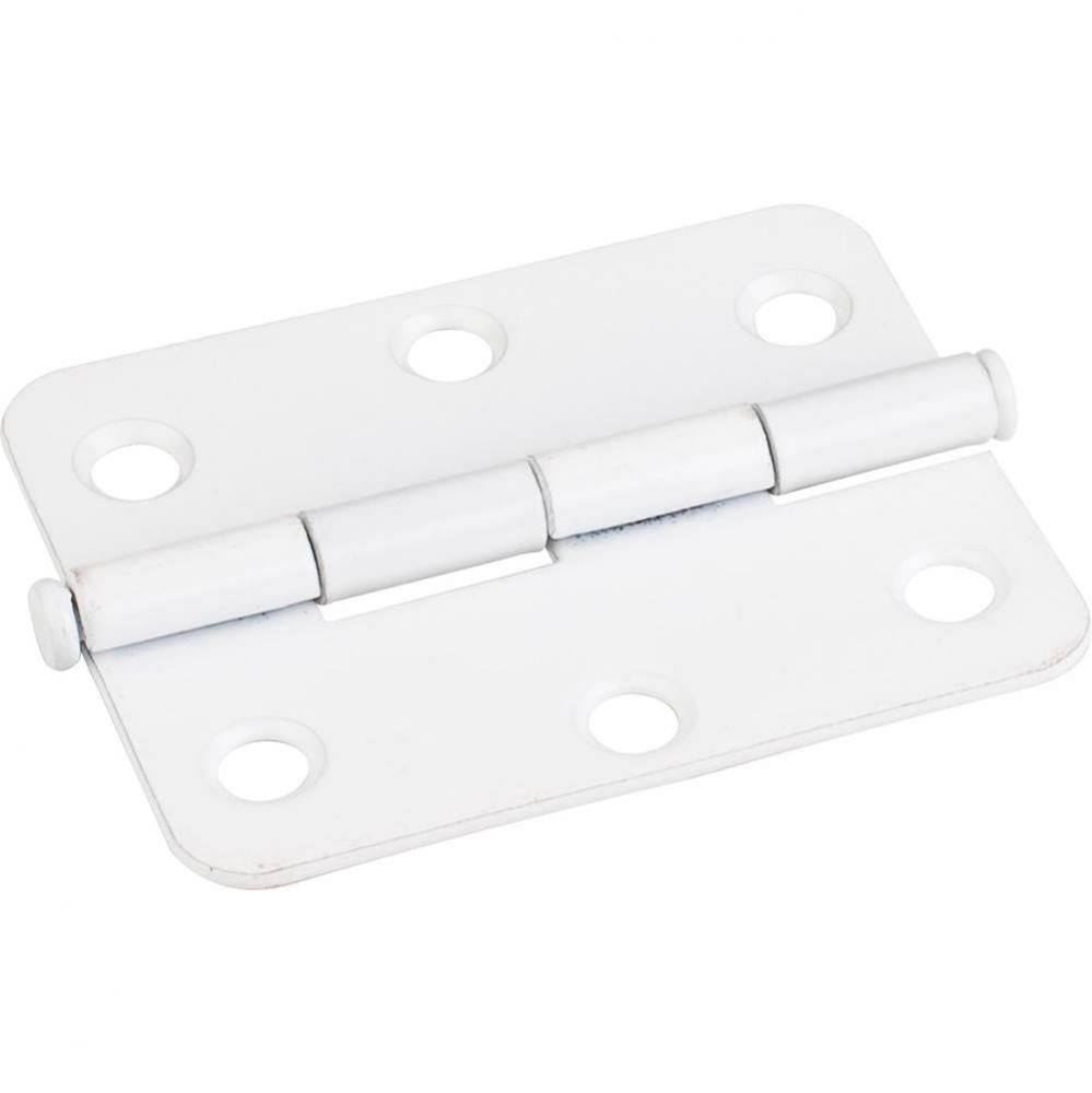 Bright White 2-1/2'' x 2'' Radius Butt Hinge