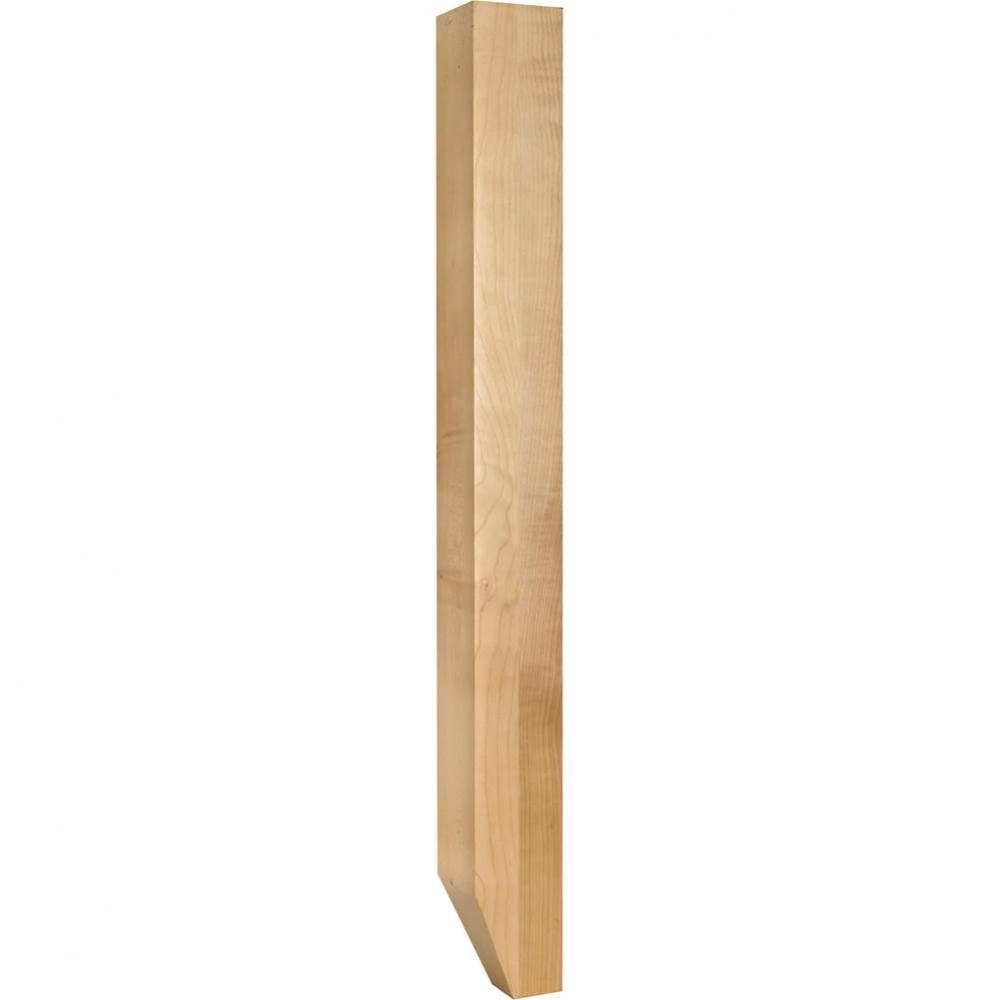 3-1/2'' W x 3-1/2'' D x 35-1/2'' H Rubberwood Shaker Tapered Foot Po