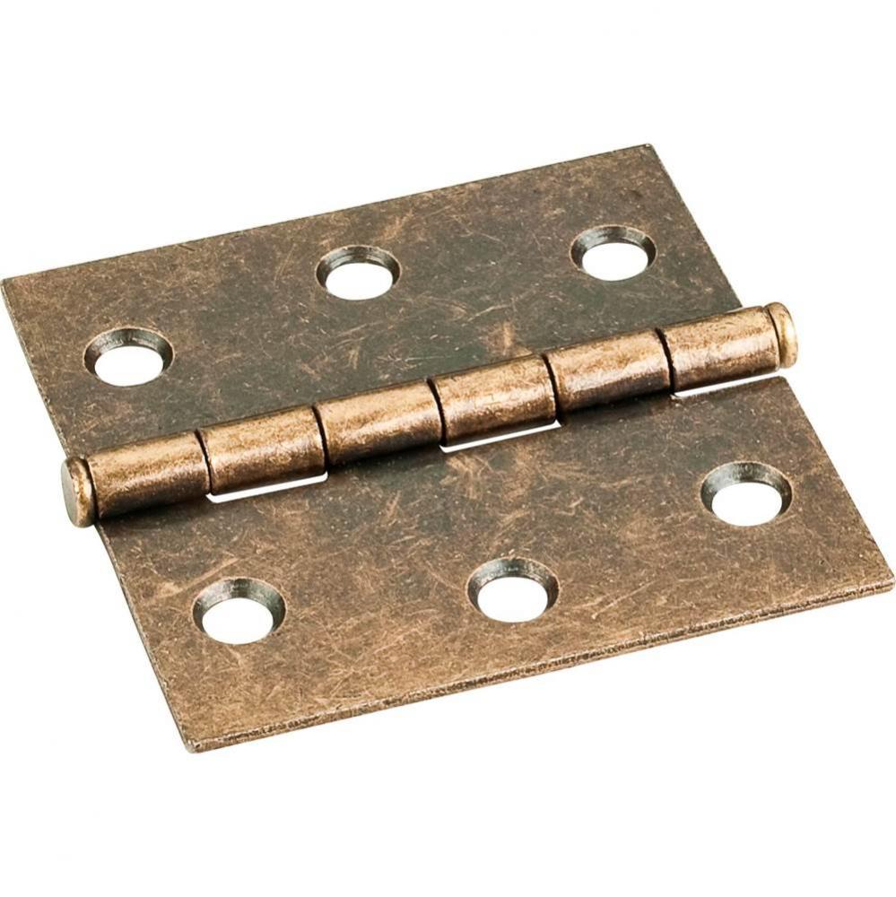 Antique Brass 2-1/2'' x 2-1/2'' Swaged Butt Hinge