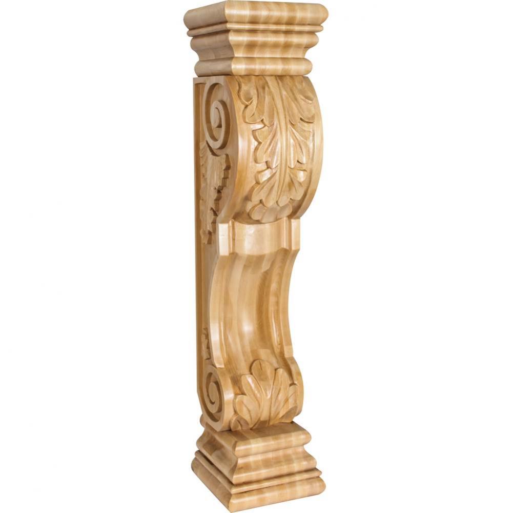 8'' W x 8'' D x 36'' H Maple Acanthus Fireplace Corbel