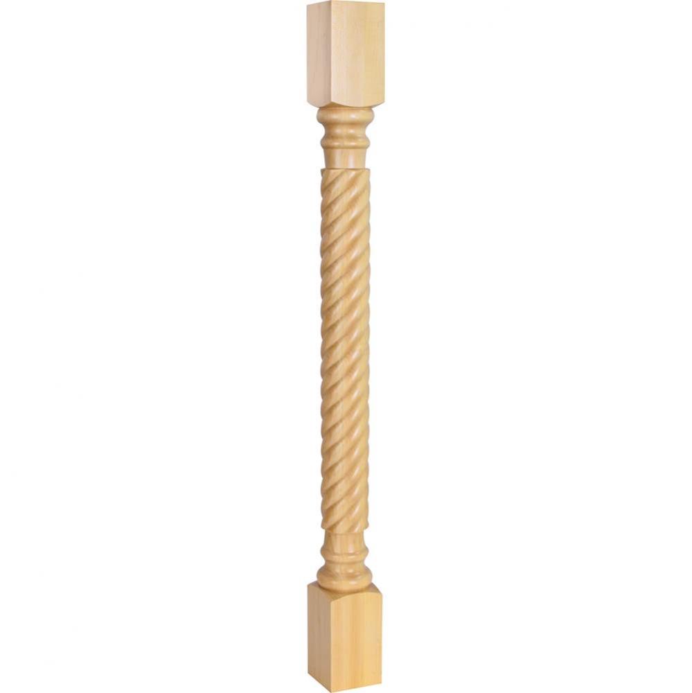 3'' W x 3'' D x 35-1/2'' Alder Rope Post