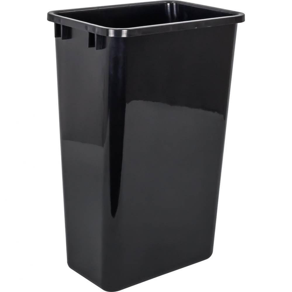 Box of 4  Black 50 Quart Plastic Waste Containers