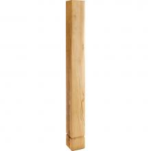 Hardware Resources P33RW - 3-1/2'' W x 3-1/2'' D x 35-1/2'' H Rubberwood Shaker Post